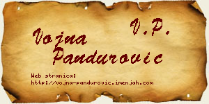 Vojna Pandurović vizit kartica